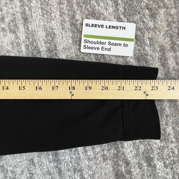 Chico's Women Size 2 (US L/12) Black Blazer Fully‎ Lined Career Office Buttons - Picture 9 of 12